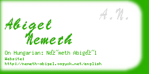 abigel nemeth business card